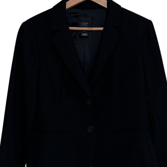 J. Crew Double Button Super 120’s Wool Blazer Black Size - Picture 4 of 10